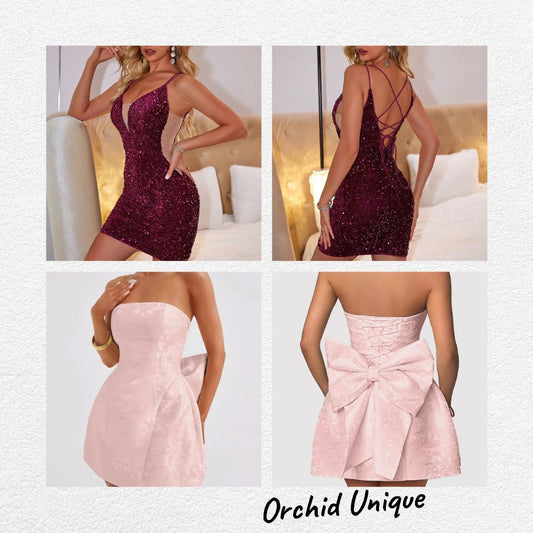"Mini dress""Halter dress""Bow top""Hot pants""Vanilla yellow""Powder pink"Moto Boho""Cherry Coded""Goddess Complex" "Sea Witc