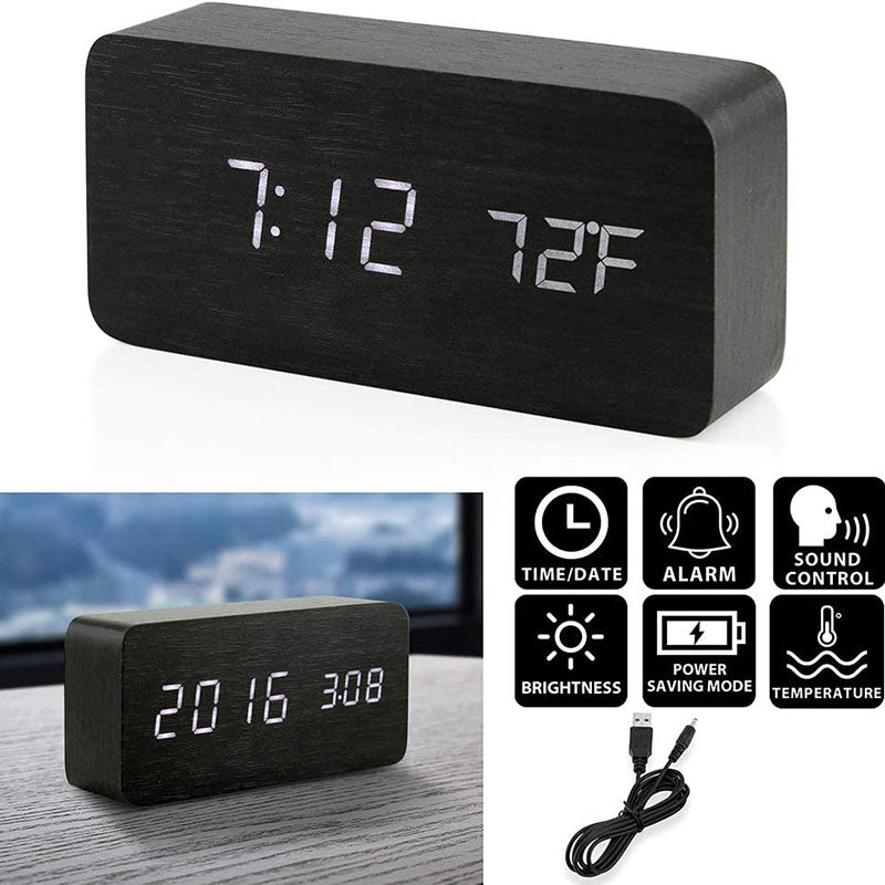 Dual Display Smart Digital LED Alarm Clock - Orchid Unique