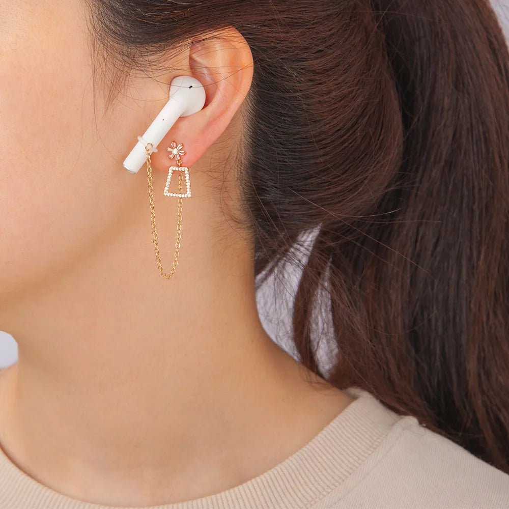 2024 Fashion Stars Earrings: Anti-Lost Wireless Earphone Holder for Airpods - Orchid Unique
