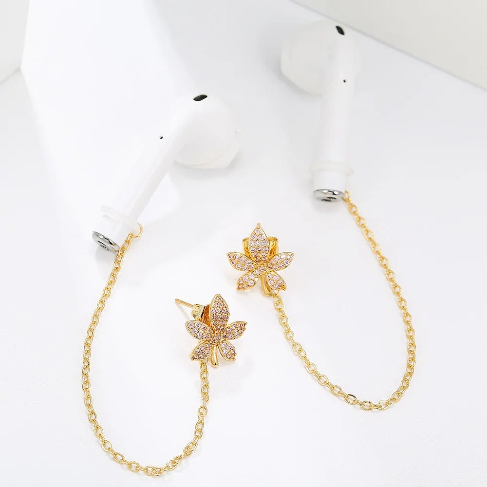 2024 Fashion Stars Earrings: Anti-Lost Wireless Earphone Holder for Airpods - Orchid Unique