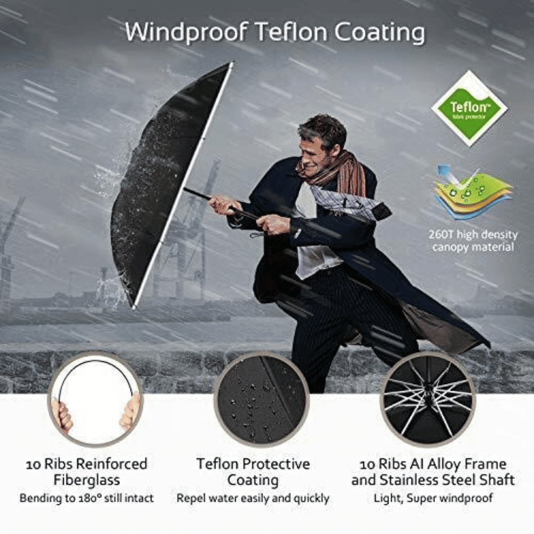 2024 Orchid Unique Windproof LED + Reflective Light Umbrella - Orchid Unique