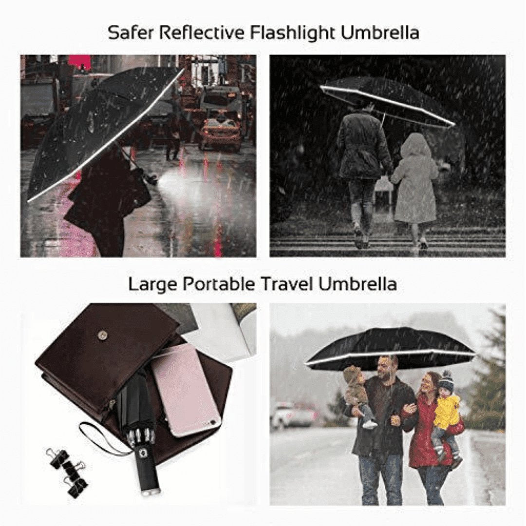 2024 Orchid Unique Windproof LED + Reflective Light Umbrella - Orchid Unique