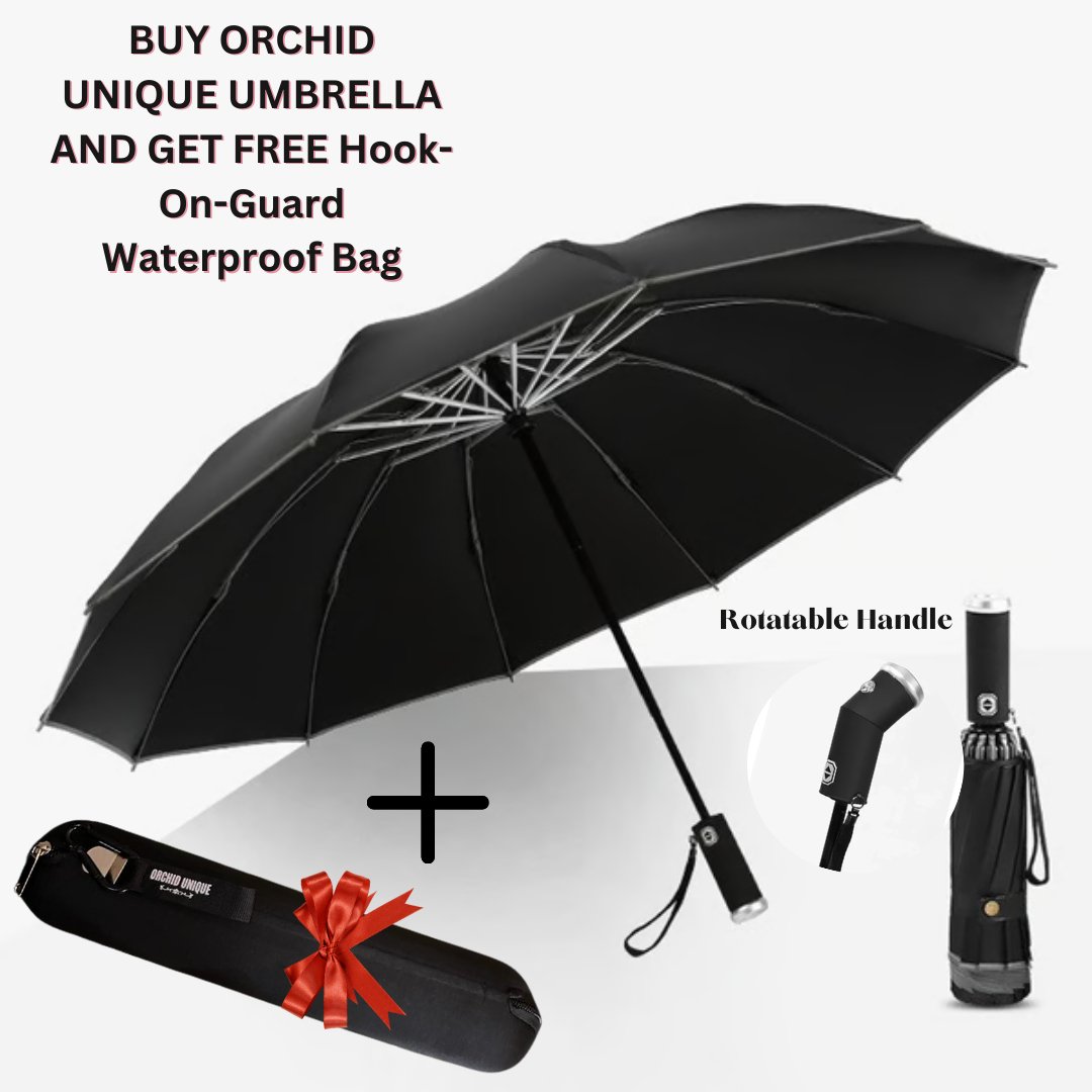 2024 Orchid Unique Windproof LED + Reflective Light Umbrella - Orchid Unique