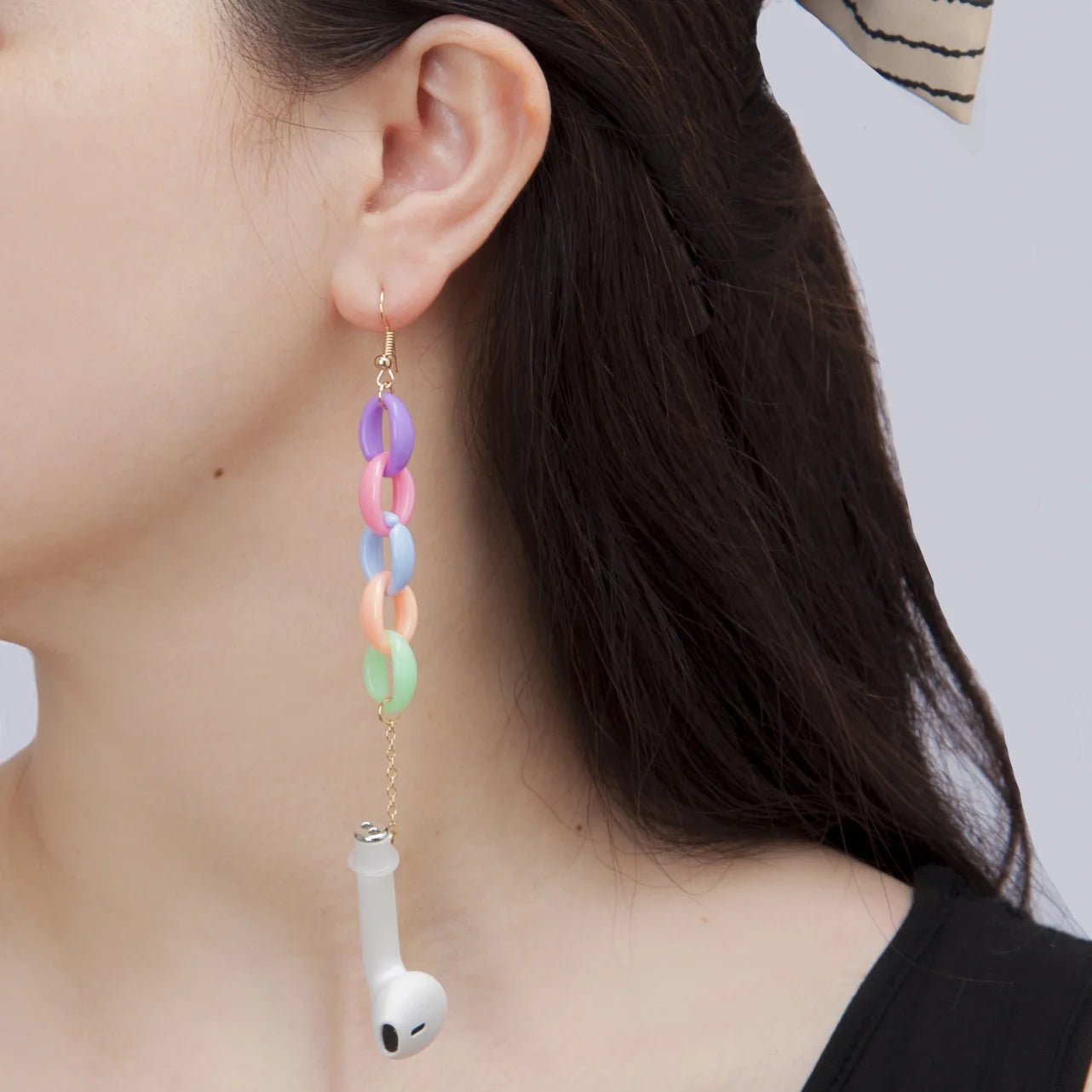 2024 Trendy Secure Earphone Stand Strap for iPhone XS Max X XR: Airpods 2/3 Pro Holder Earring - Orchid Unique