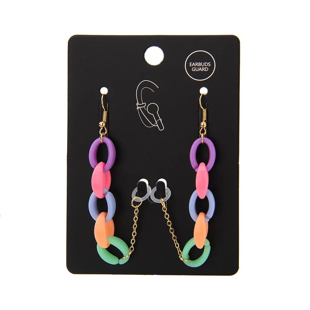 2024 Trendy Secure Earphone Stand Strap for iPhone XS Max X XR: Airpods 2/3 Pro Holder Earring - Orchid Unique