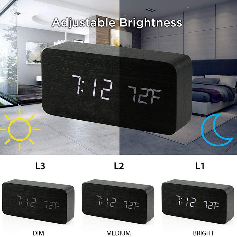 Dual Display Smart Digital LED Alarm Clock - Orchid Unique