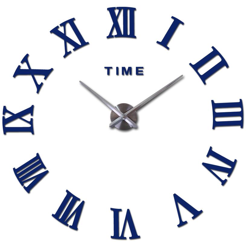 3D Acrylic Mirror Wall Clock Roman Digits - Orchid Unique