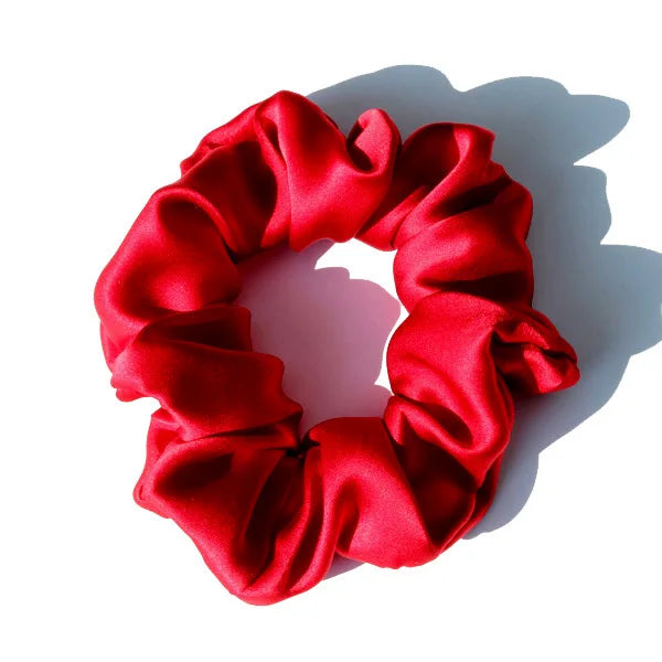 Luxury 100% Pure Mulberry Silk Scrunchies – Large 19 Momme Hair Ties for Women & Girls | No Damage, Soft & Gentle Elastic Bands