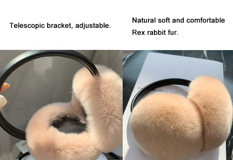 Rex Rabbit Fur Earmuffs