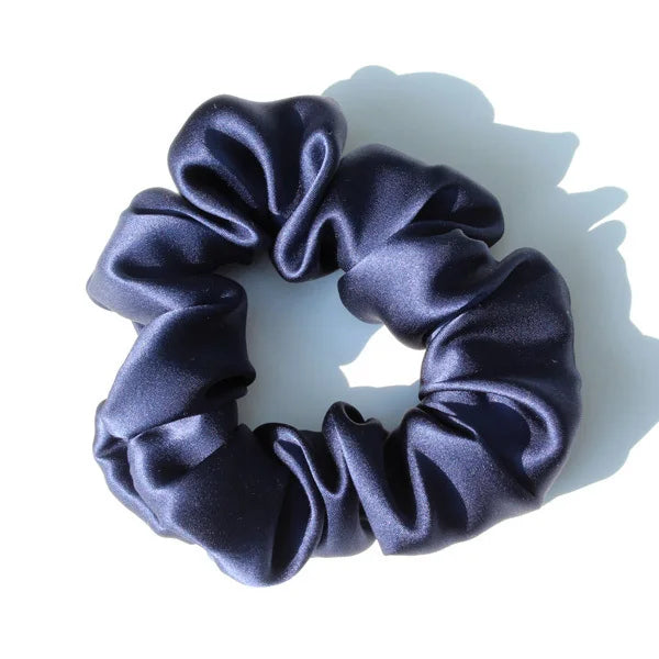 Luxury 100% Pure Mulberry Silk Scrunchies – Large 19 Momme Hair Ties for Women & Girls | No Damage, Soft & Gentle Elastic Bands
