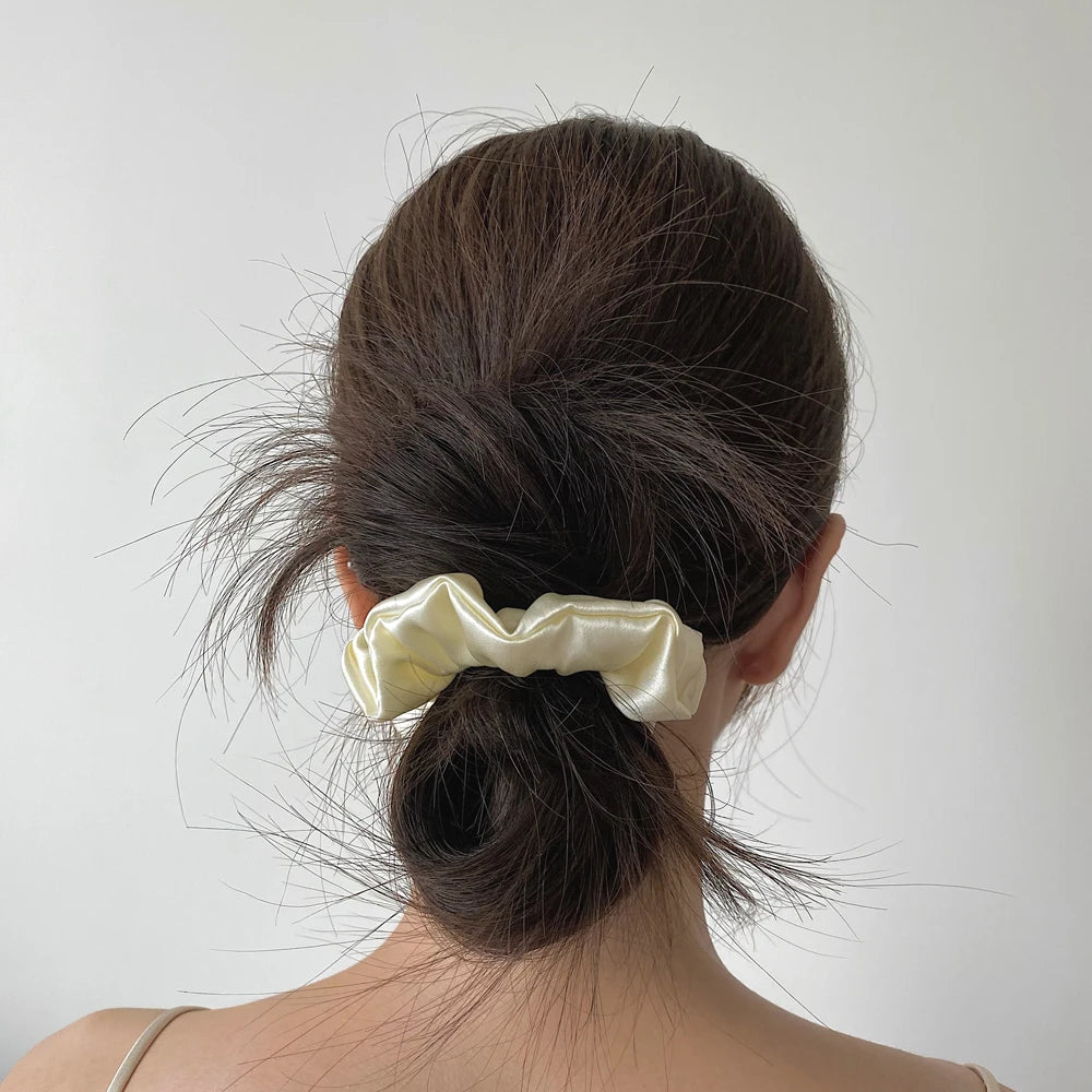 Luxury 100% Pure Mulberry Silk Scrunchies – Large 19 Momme Hair Ties for Women & Girls | No Damage, Soft & Gentle Elastic Bands