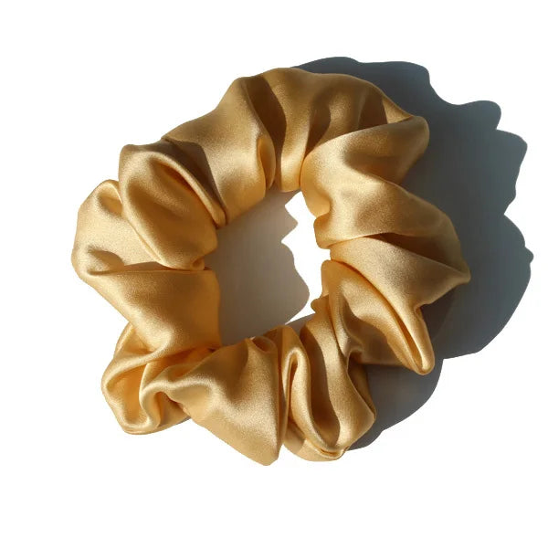 Luxury 100% Pure Mulberry Silk Scrunchies – Large 19 Momme Hair Ties for Women & Girls | No Damage, Soft & Gentle Elastic Bands