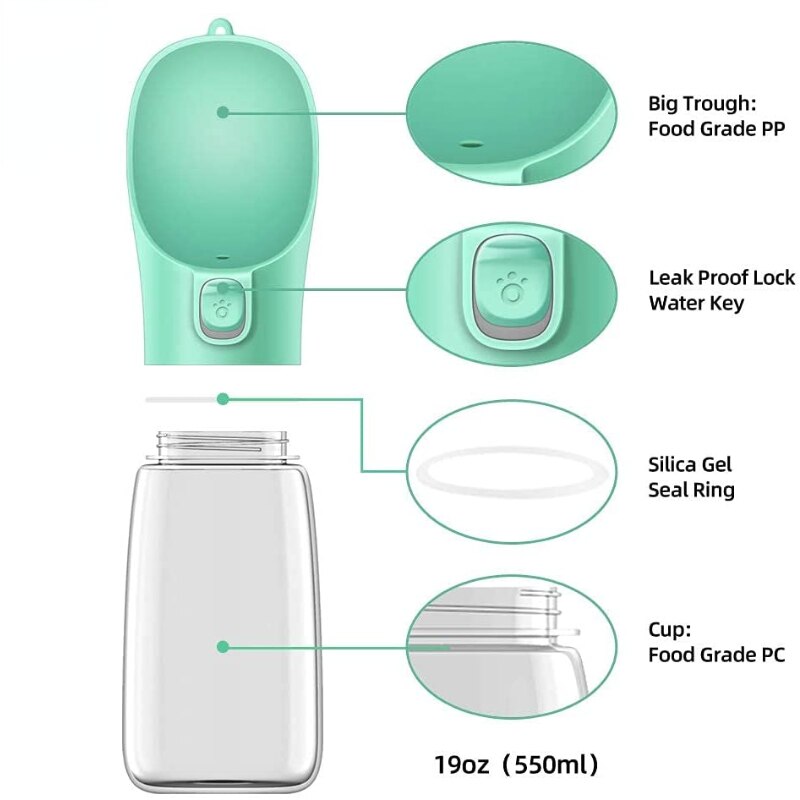 Pet Water Cups Pets Travel Water Bottle Convenient Dogs Drinkers Cats Feeding Bottles Outdoor Cat Drinking Bowl Dog Supplies - Orchid Unique