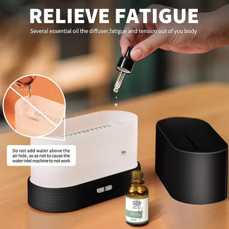 REUP Flame Aroma Diffuser Air Humidifier Ultrasonic Cool Mist Maker Fogger LED Essential Oil Jellyfish Difusor Fragrance Home - Orchid Unique