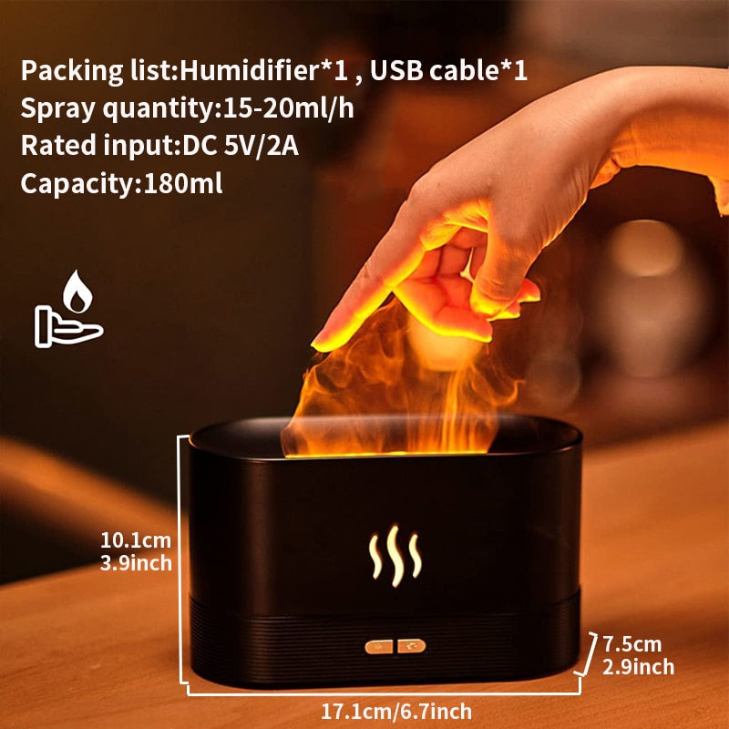 REUP Flame Aroma Diffuser Air Humidifier Ultrasonic Cool Mist Maker Fogger LED Essential Oil Jellyfish Difusor Fragrance Home - Orchid Unique