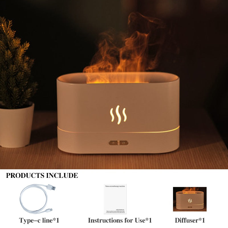 REUP Flame Aroma Diffuser Air Humidifier Ultrasonic Cool Mist Maker Fogger LED Essential Oil Jellyfish Difusor Fragrance Home - Orchid Unique