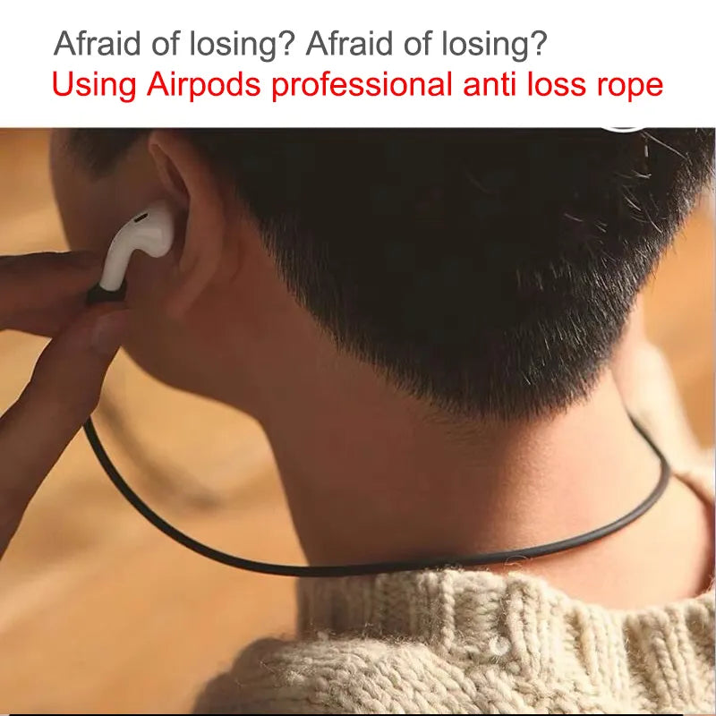 Silicone Earphone Rope Cable for AirPods Pro: Anti-Lost Strap Holder
