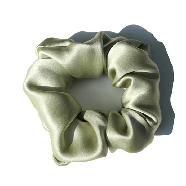 Luxury 100% Pure Mulberry Silk Scrunchies – Large 19 Momme Hair Ties for Women & Girls | No Damage, Soft & Gentle Elastic Bands