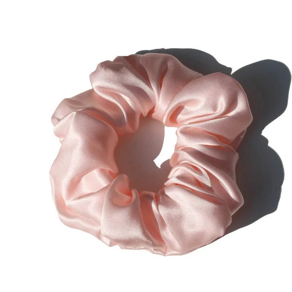 Luxury 100% Pure Mulberry Silk Scrunchies – Large 19 Momme Hair Ties for Women & Girls | No Damage, Soft & Gentle Elastic Bands