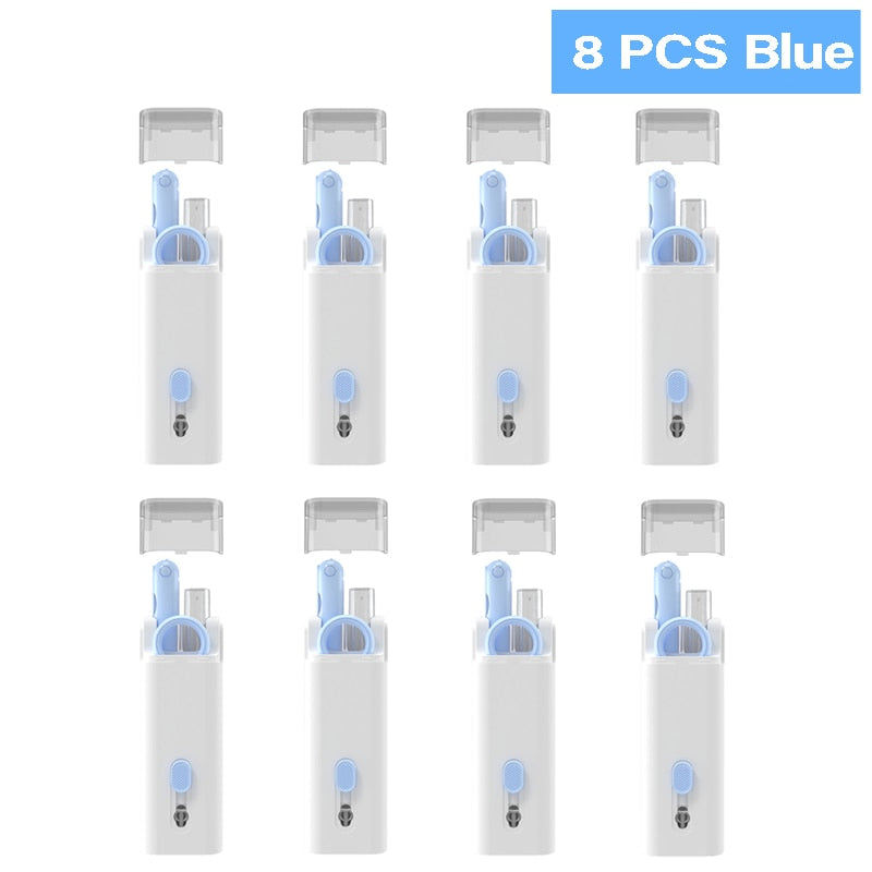 7-in-1 Computer Keyboard Cleaner Brush Kit Earphone Cleaning Pen For Headset iPad Phone Cleaning Tools Cleaner Keycap Puller Kit