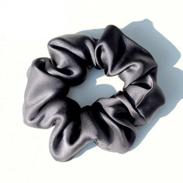 Luxury 100% Pure Mulberry Silk Scrunchies – Large 19 Momme Hair Ties for Women & Girls | No Damage, Soft & Gentle Elastic Bands