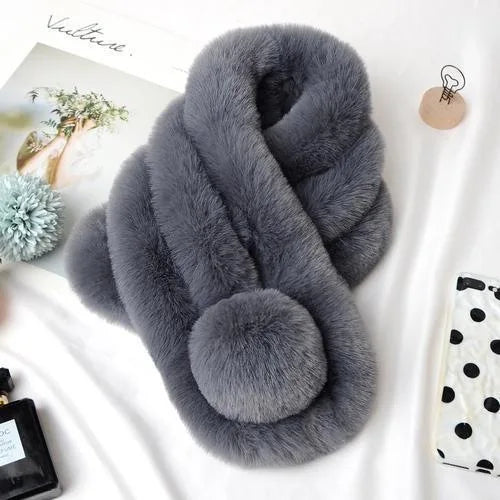 New Faux Fur Rabbit Scarf