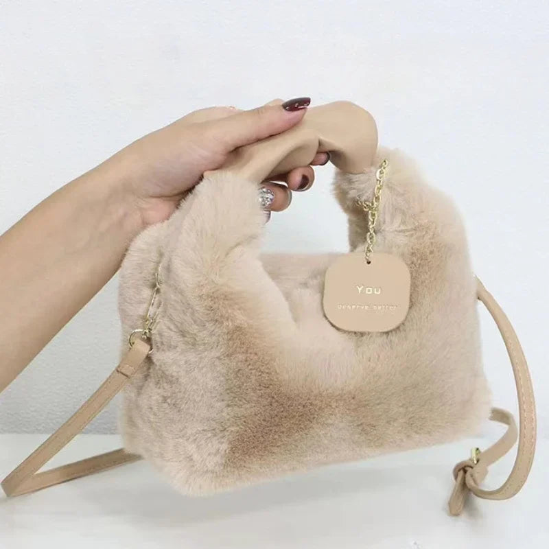 Chic Faux Fur Shoulder & Crossbody Bags