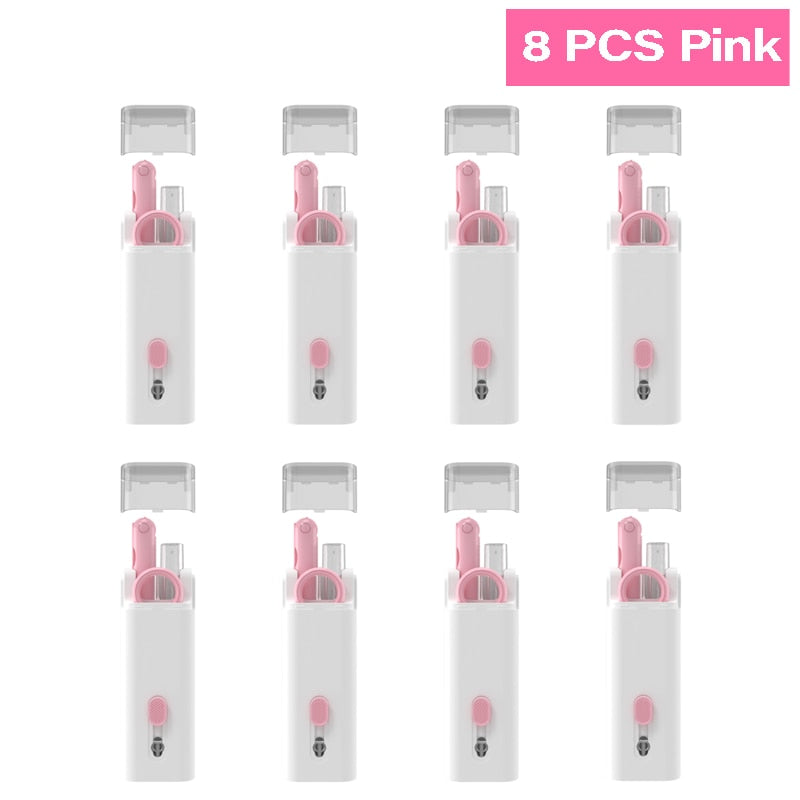 7-in-1 Computer Keyboard Cleaner Brush Kit Earphone Cleaning Pen For Headset iPad Phone Cleaning Tools Cleaner Keycap Puller Kit