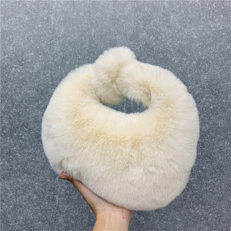 Fur Women's Furry Half Moon Bags - Orchid Unique