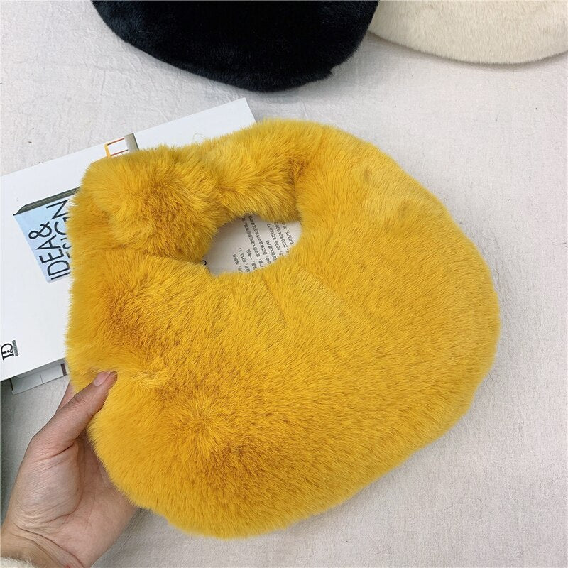 Fur Women's Furry Half Moon Bags - Orchid Unique