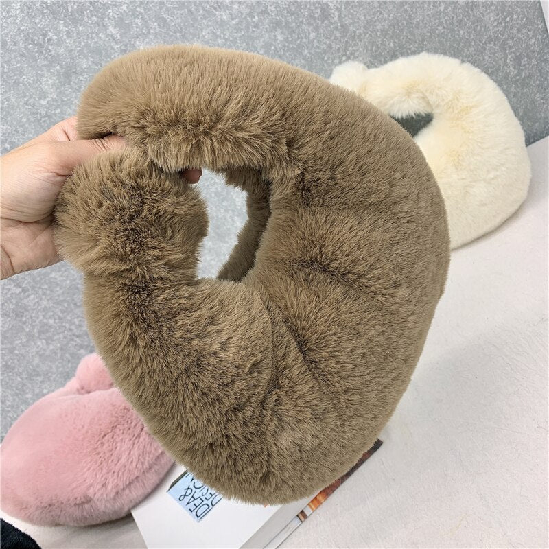 Fur Women's Furry Half Moon Bags - Orchid Unique