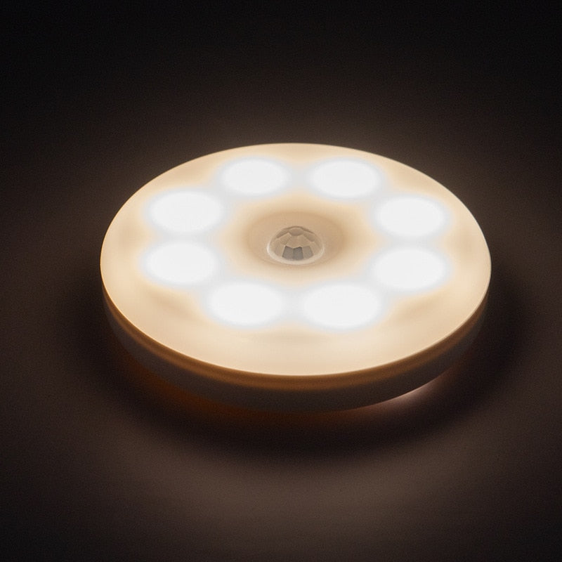 No Drilling / Aroadon Motion Sensor LED Night Light - Orchid Unique