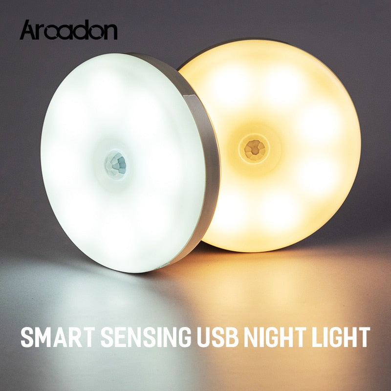 No Drilling / Aroadon Motion Sensor LED Night Light - Orchid Unique