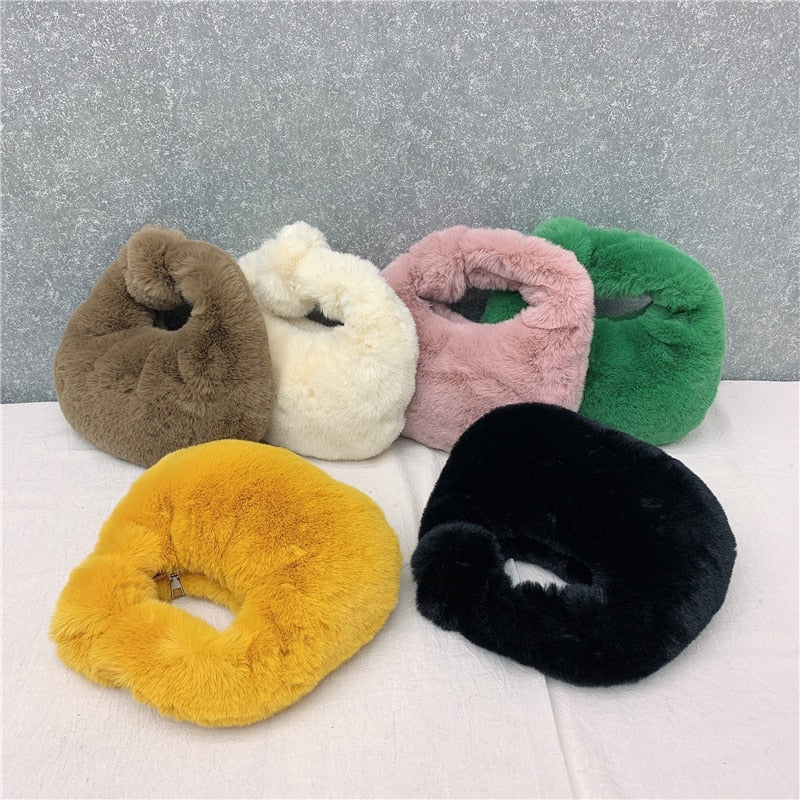 Fur Women's Furry Half Moon Bags - Orchid Unique