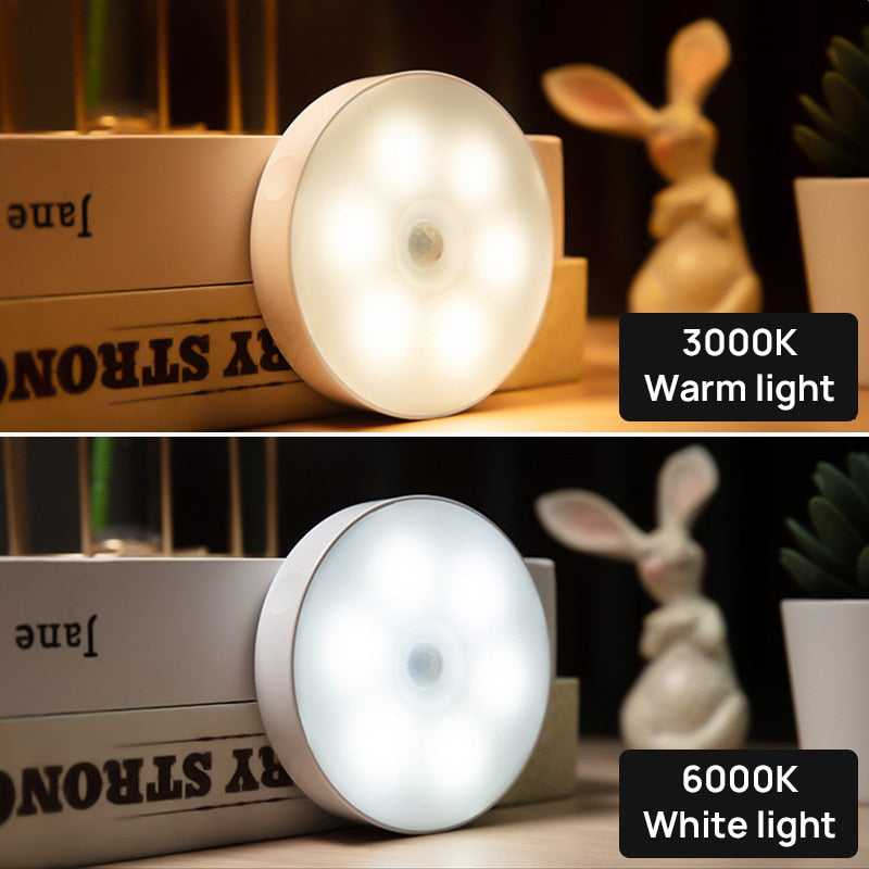 No Drilling / Aroadon Motion Sensor LED Night Light - Orchid Unique