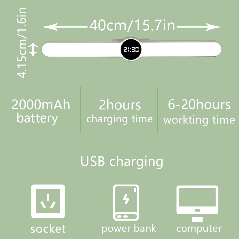 No Drilling /Magnetic Clock Lamp - Orchid Unique