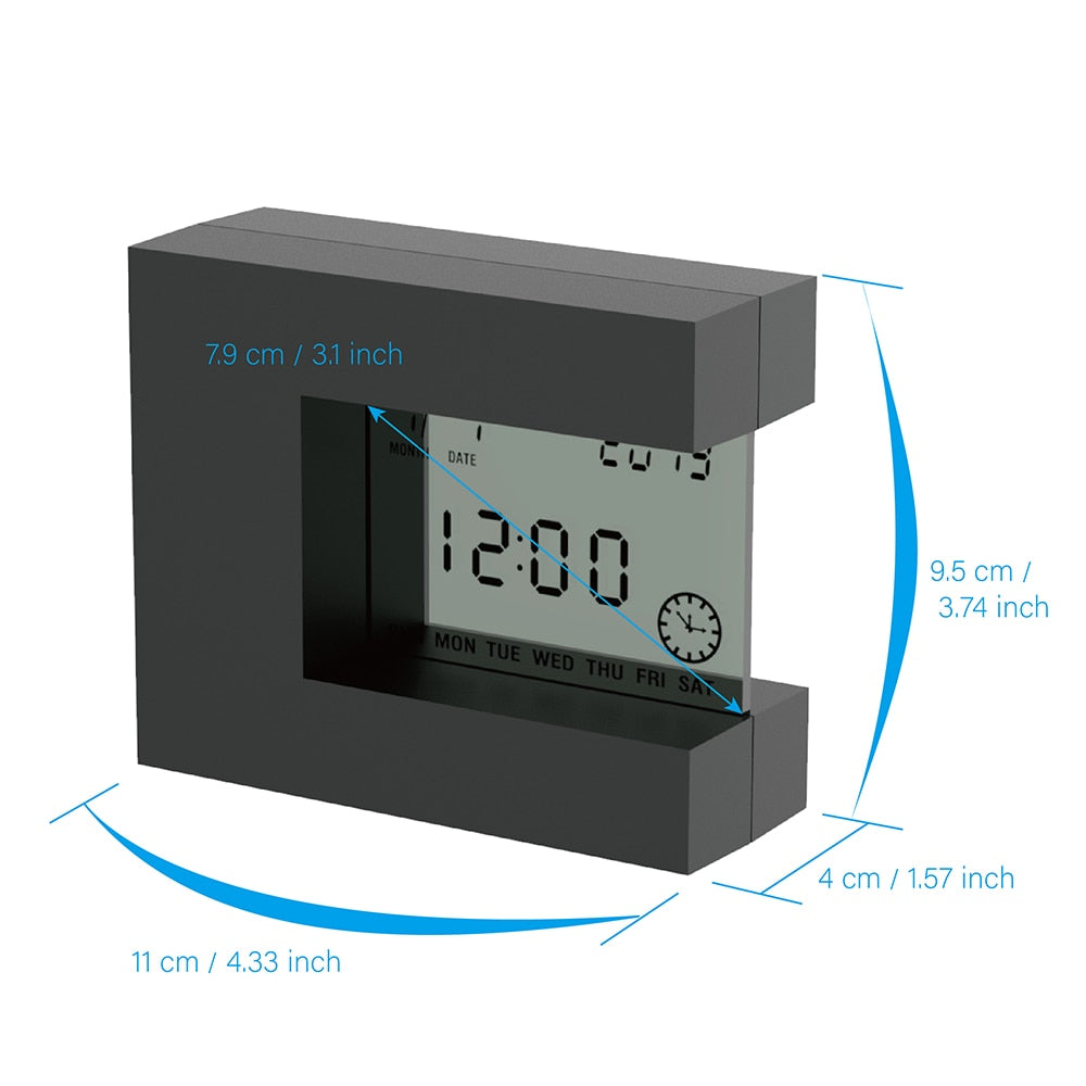 Dark Grey Electronic Desk Alarm clock - Orchid Unique