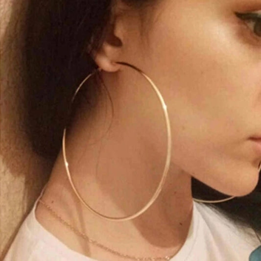 Big Circle Smooth Earrings - Orchid Unique