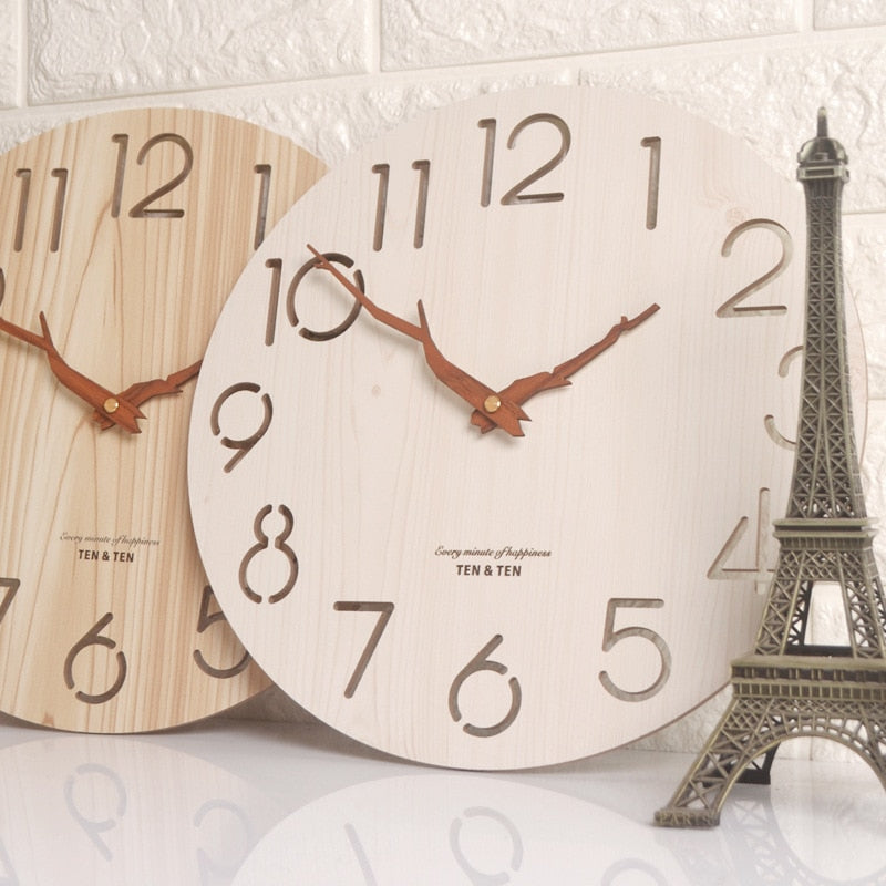Wooden 3D Wall Clock - Orchid Unique