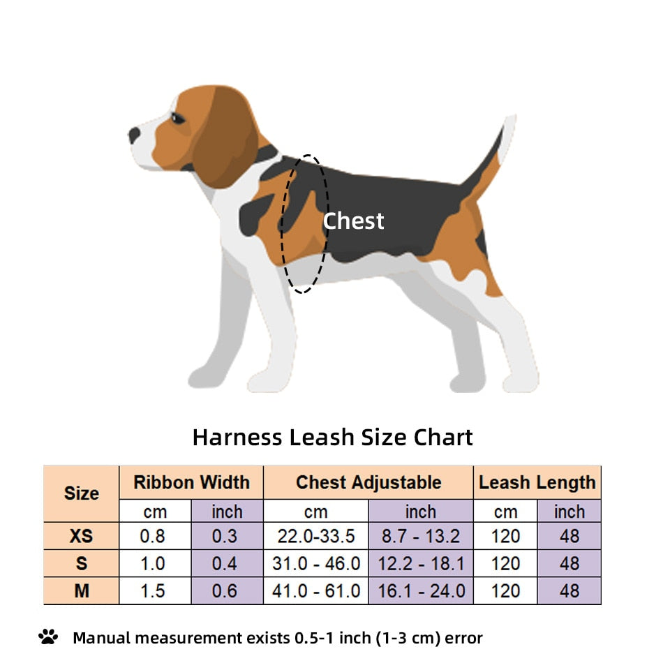 Adjustable small dog and cat harness - Orchid Unique