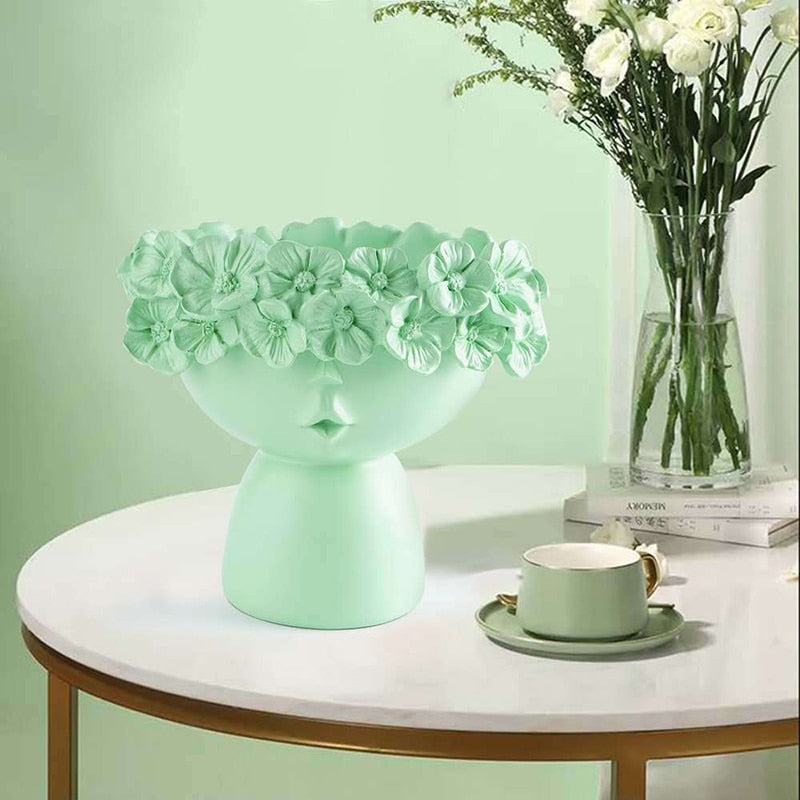 Nordic Resin Vase-Statue Sculpture - Orchid Unique