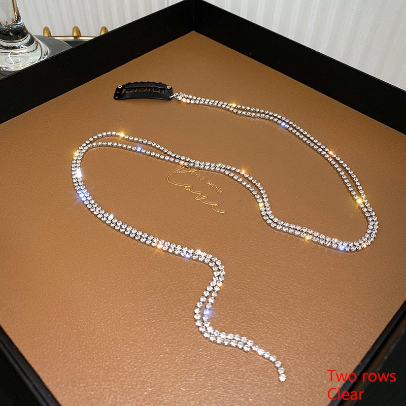 Bling Rhinestones Head Chain - Orchid Unique
