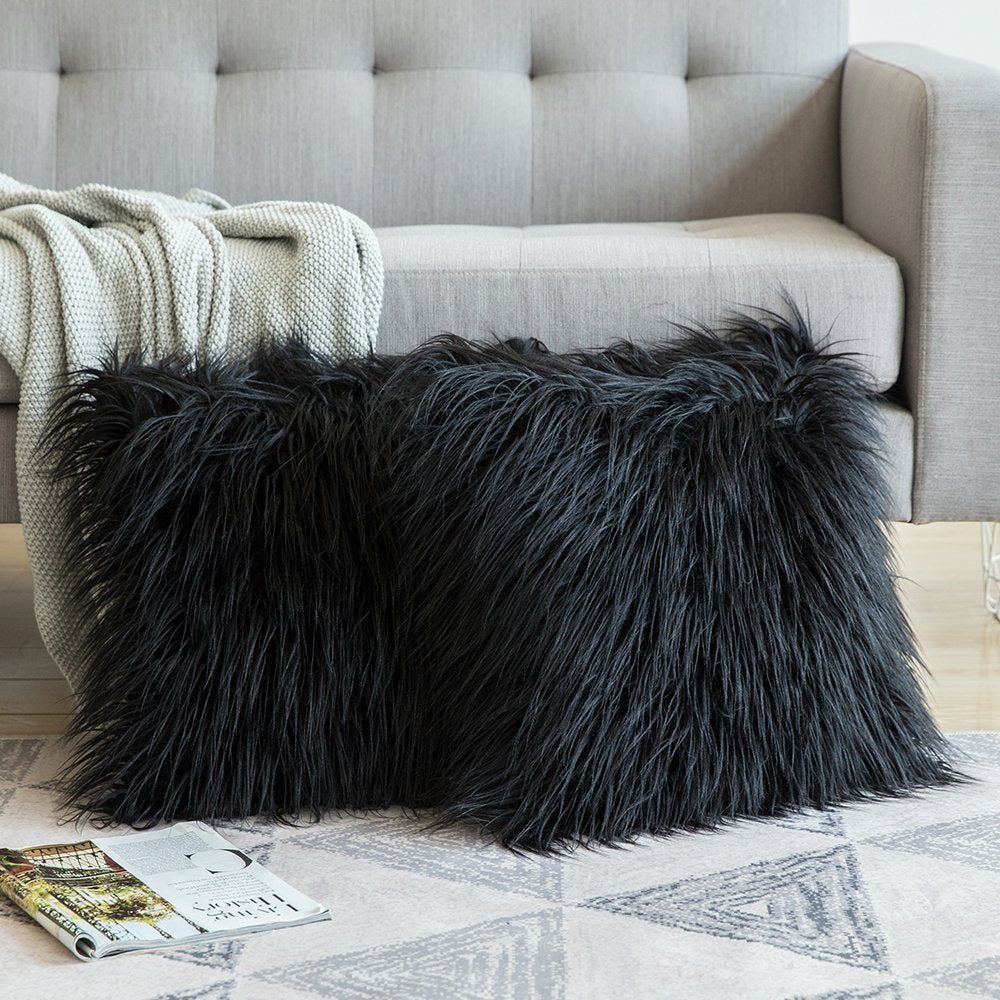 Soft fluffy Plush Cushion Cover - Orchid Unique