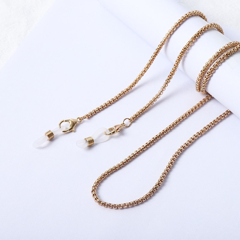 Acrylic Pearl Crystal Eyeglasses Chains - Orchid Unique