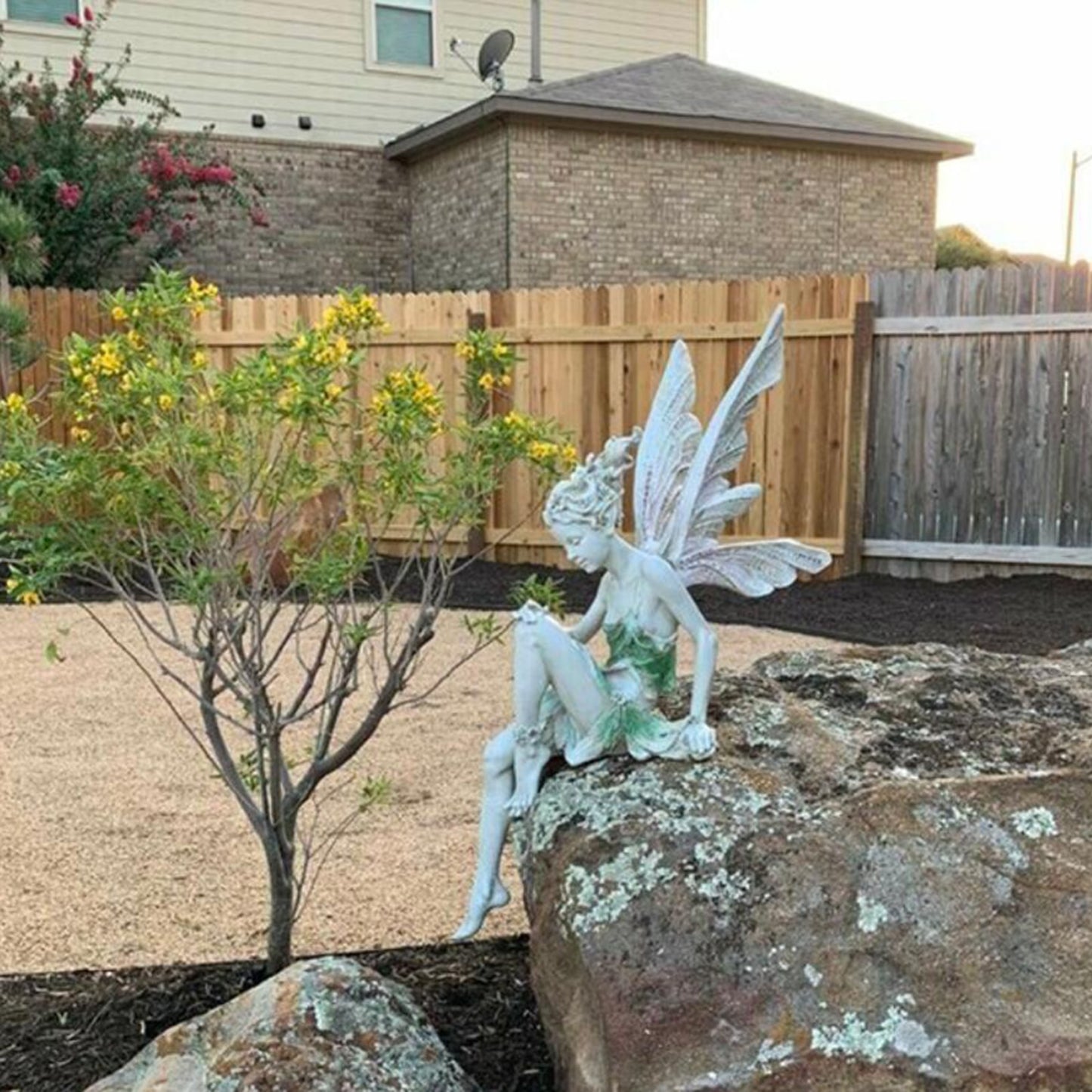 Sitting Fairy Statue - Orchid Unique