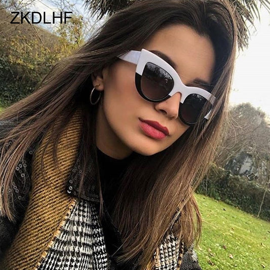 Round Cat Eye Style Sunglasses - Orchid Unique