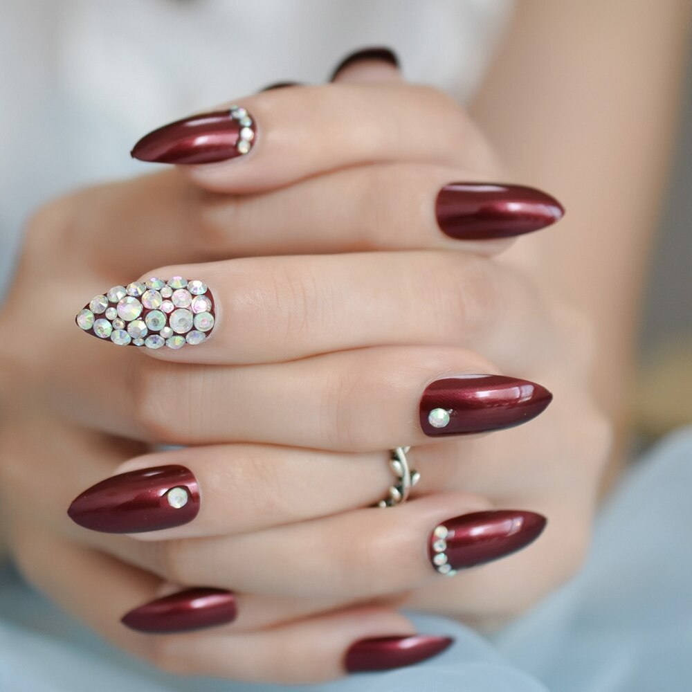 French Ballerina Coffin False Nails - Orchid Unique