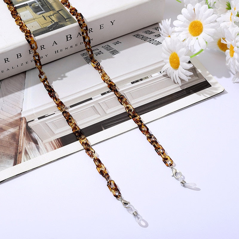 Bohemia Amber Acrylic Glasses Chain - Orchid Unique