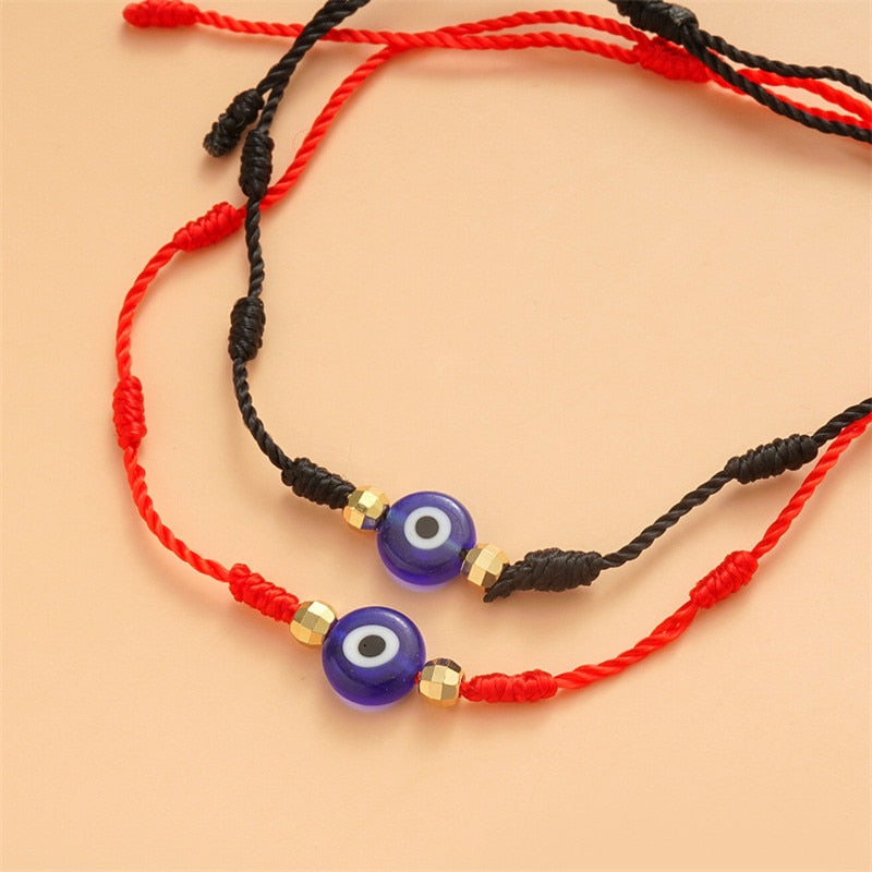 6Pcs Handmade Turkish Lucky Evil Eye Bracelets - Orchid Unique