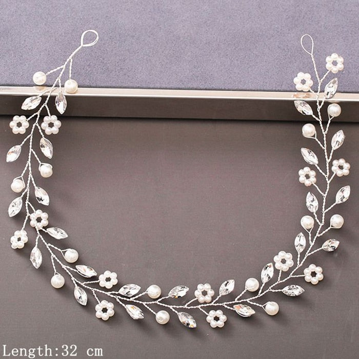 Pearl Rhinestone  Headband - Orchid Unique